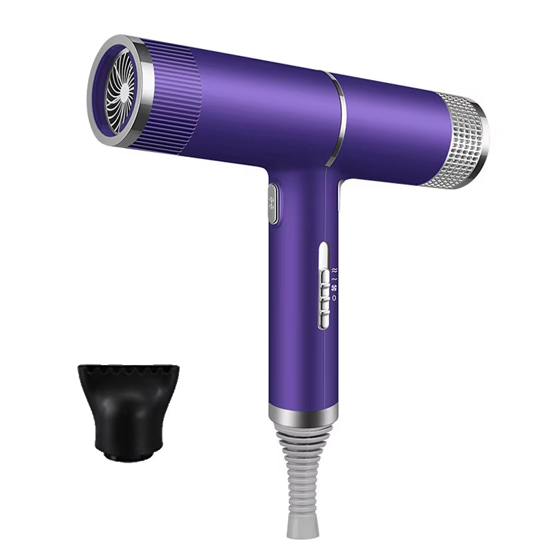 Low Noise Cold and Hot Negative Ion Hair Dryer Intelligent Temperature Adjustable Quick Drying Leafless Hair Dryer