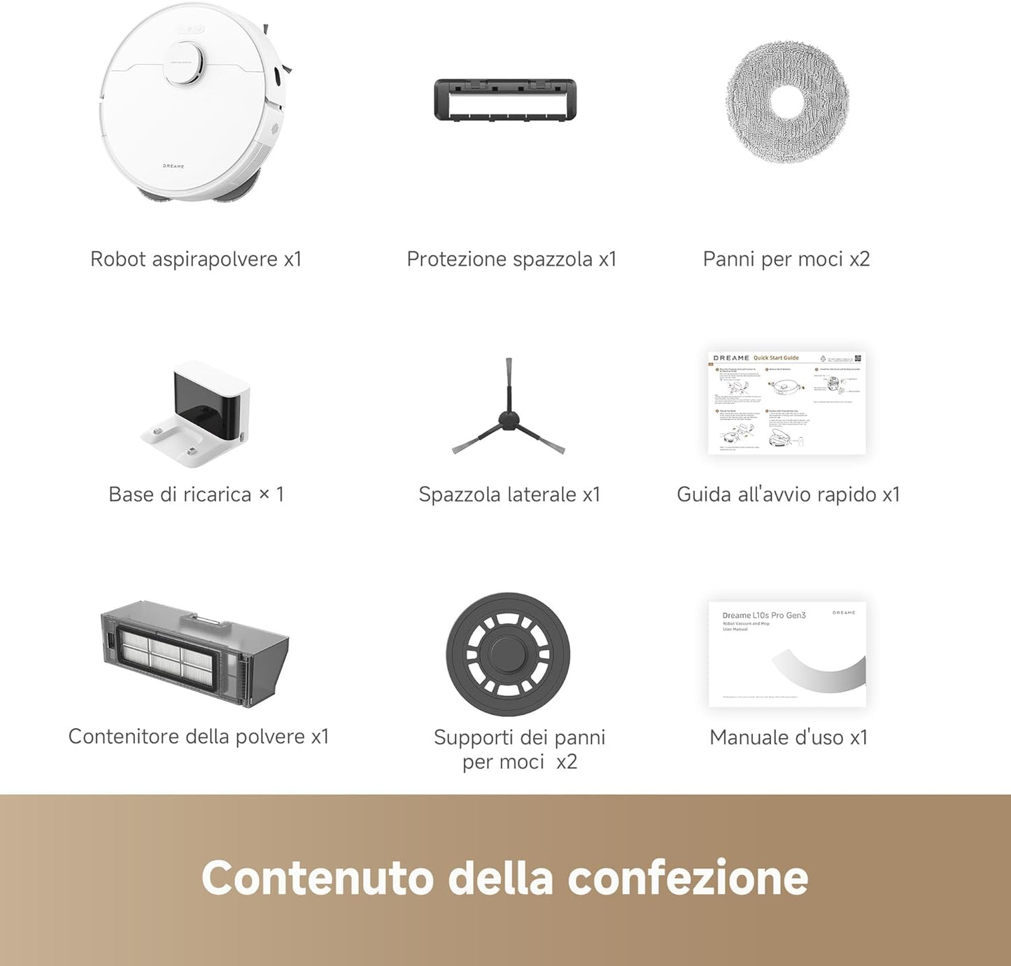 L10S Pro Gen 3 Robot Aspirapolvere E Lavapavimenti Intelligente, Aspirazione Vormax Da 13.000 Pa, Sistema Di Lavaggio Duoscrub, Sollevamento Automatico Del Mocio Di 7 Mm, Batteria Da 5.200 Mah