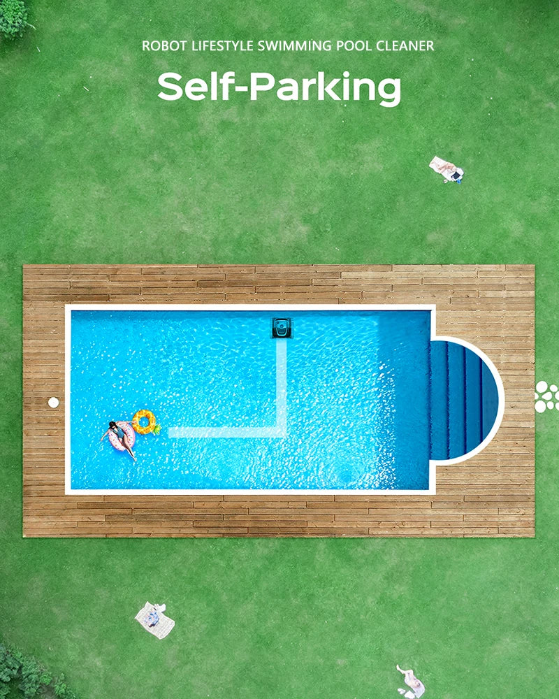 Robot Pool Cleaner Vacuum Cleaner Cordless APP Route Planning Wall Climbing Max Cleaning Area120M² for Tiles