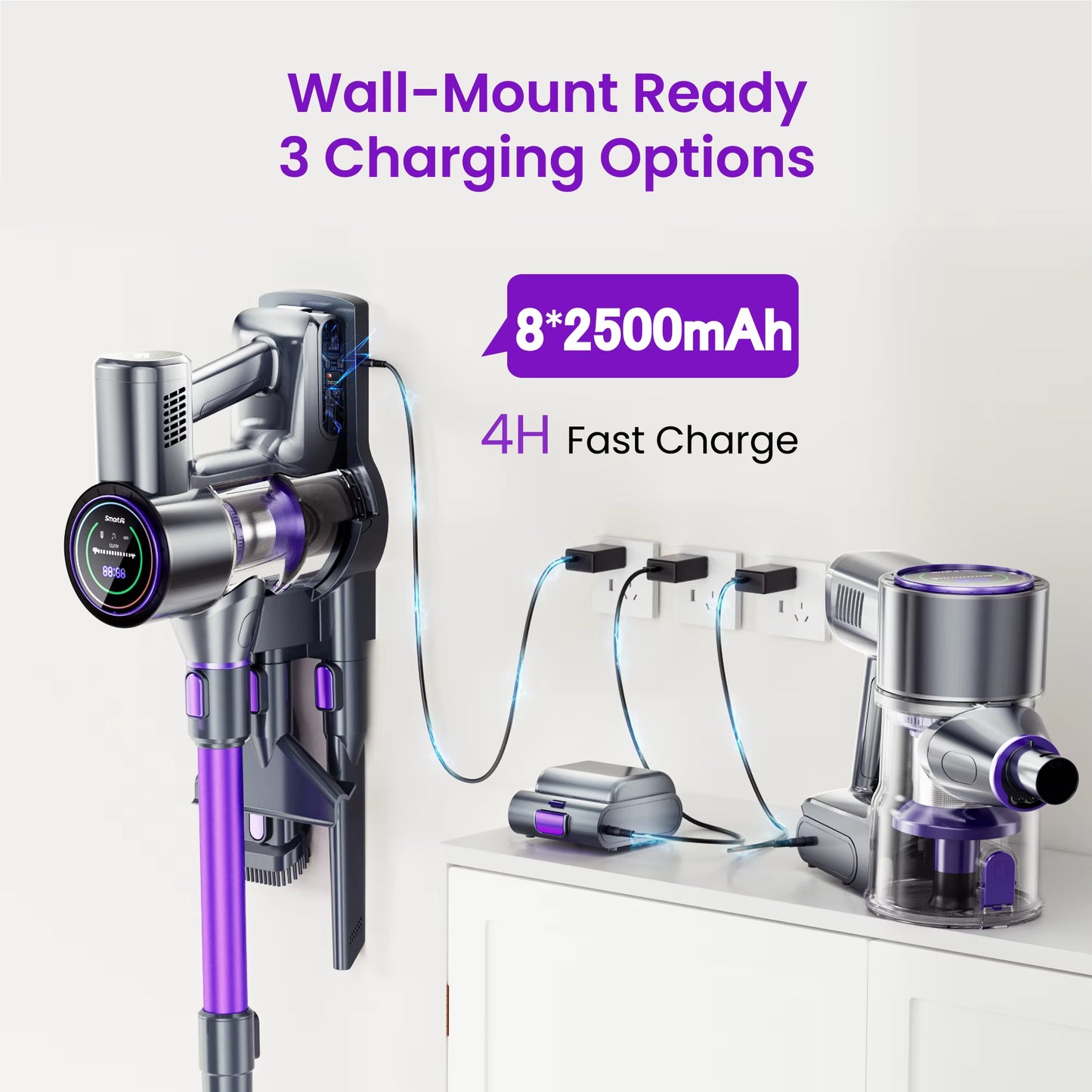 Smartai P40-Upgrade 5-In-1 Cordless Vacuum Cleaner