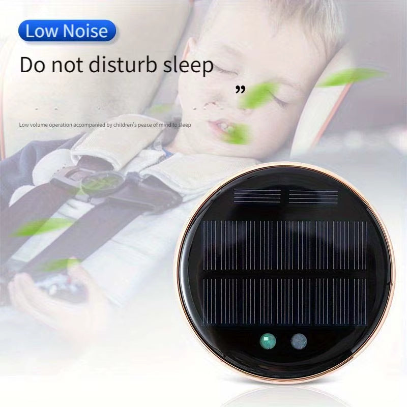 Solar Powered Car Air Purifier Ozone and Negative Ion Eliminate Odors Smoke Formaldehyde for Car Home Office and Travel