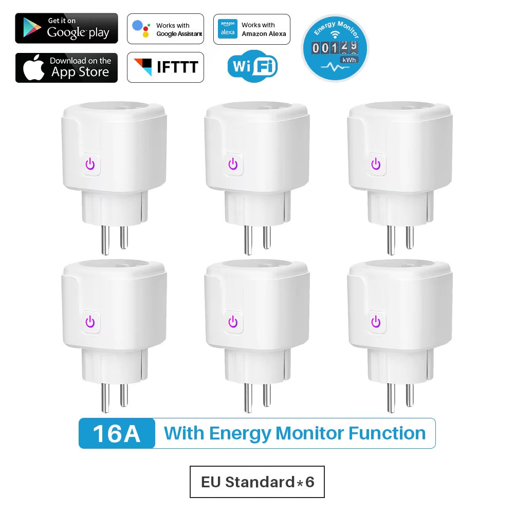  Wifi Smart Plug Socket with Power Energy Monitor EU Multi Plug 