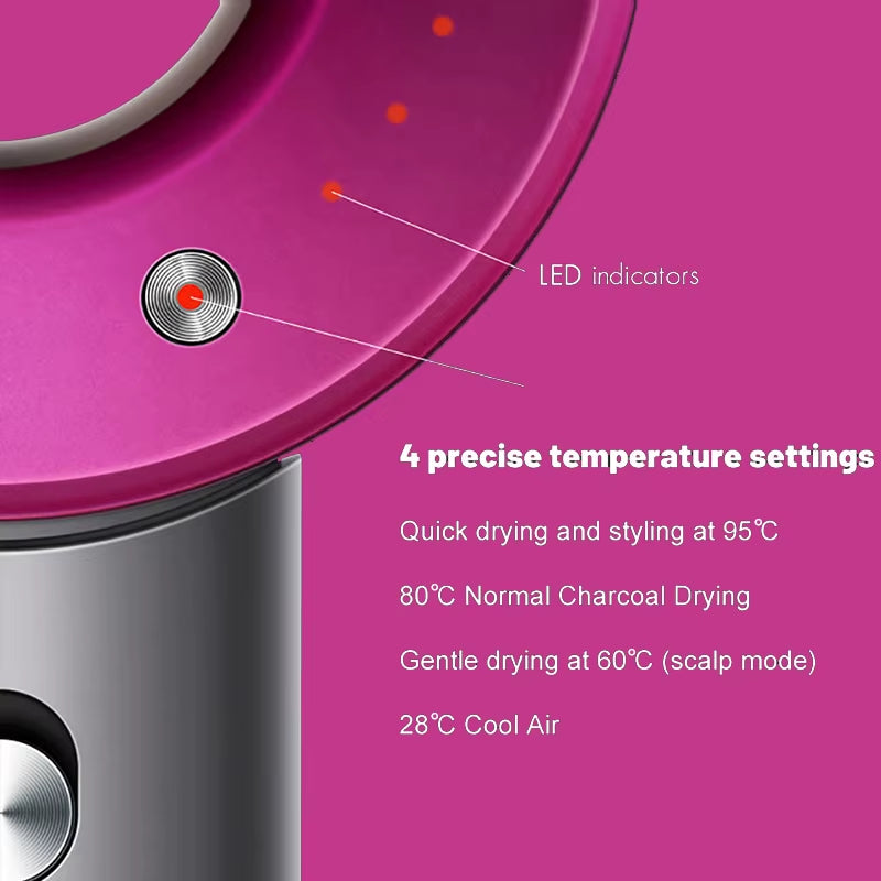 Diffuser Hairdryer Ionic 5In1 Professional Electric Hair Dryer Heat Leaf Blow Drier with Diffuser Ion Leafless Air Blower Woman