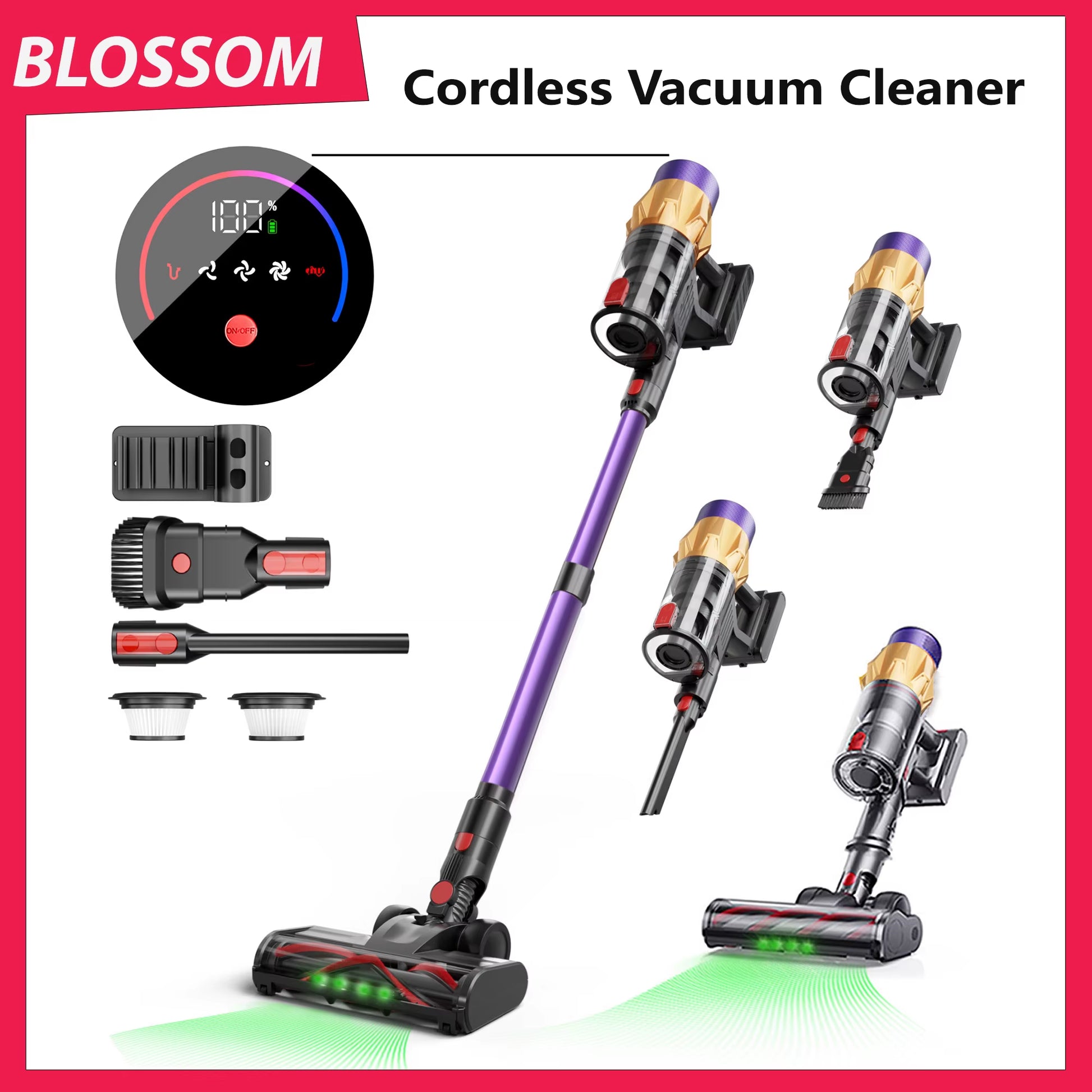 Vacuum Cleaner with Touch Screen,Self-Standing