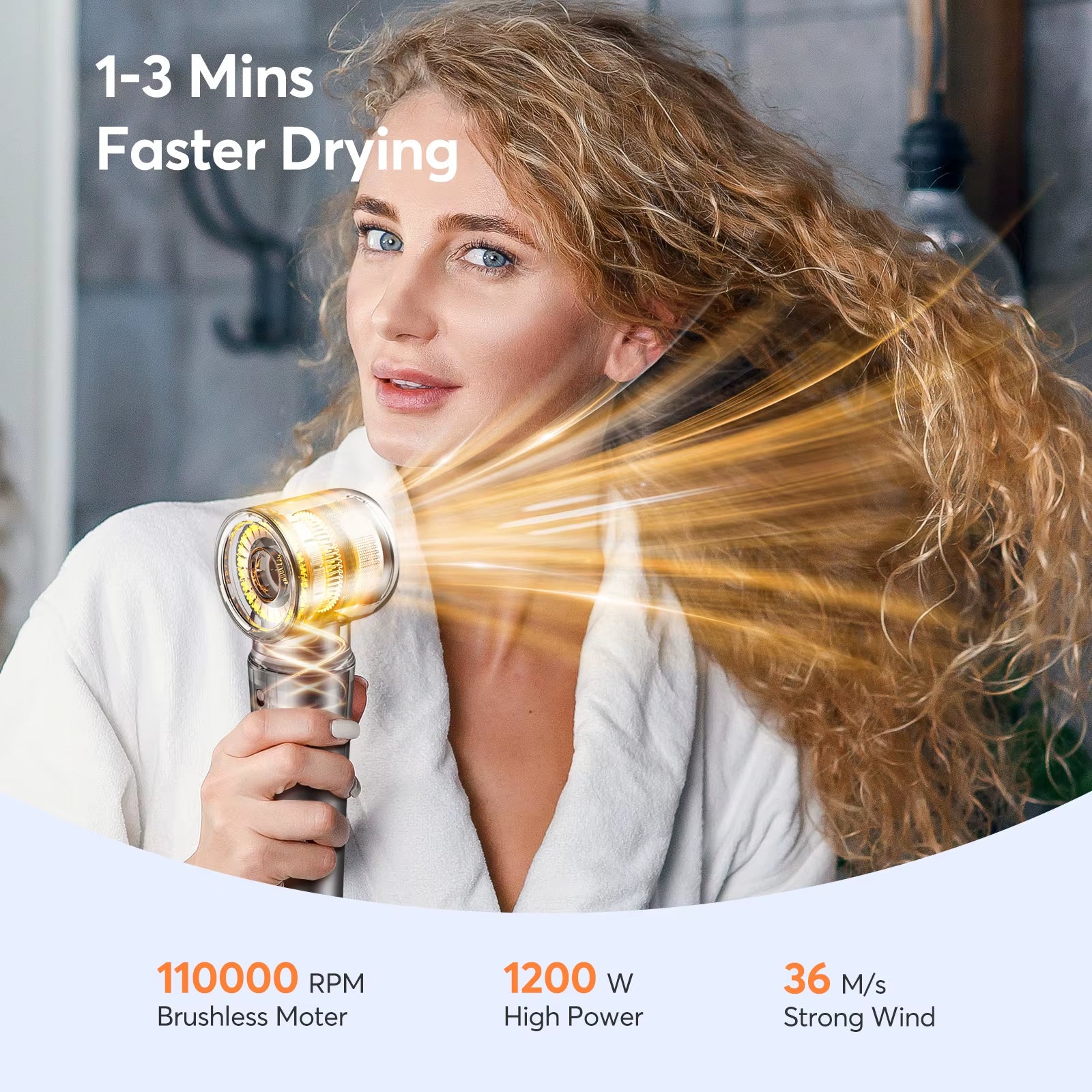 5 in 1 Hair Dryer Hot Air Comb Electric Hair Curling Iron 1200W High Speed Blower Multifunctional Styling Tools Hairdryer