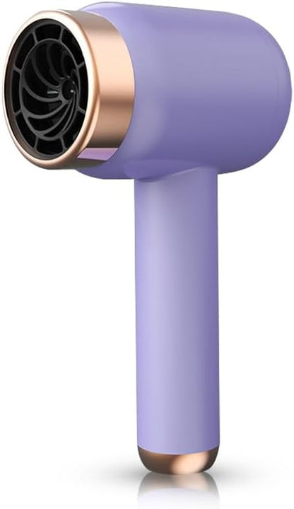 Asciugacapelli Senza Fili a Batteria Portatile, Ricaricabile Da 1500 Mah per Dormitorio Domestico (Purple)