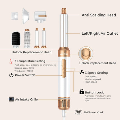 Spazzola Asciugacapelli 7 in 1