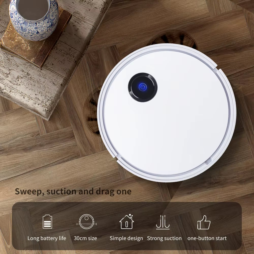  Robot Vacuum Cleaner Smart Sweeping Dry Wet Cleaning Machine Charging Intelligent Vacuum Cleaner for Home