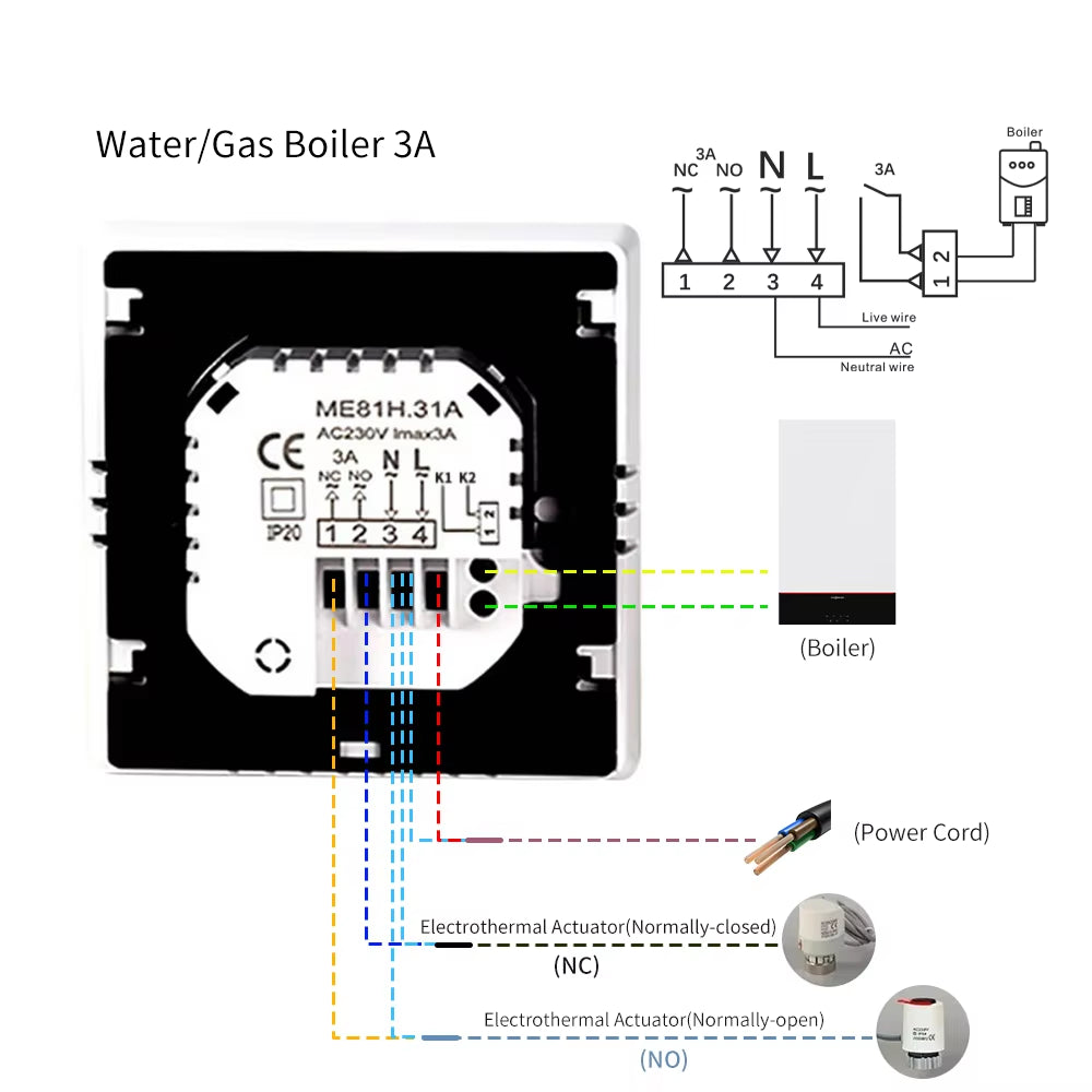 Tuya Smart Thermostat for Underfloor Heating Wifi Thermostat Floor Heating Controller Warm Floor Temperature Controller Alexa