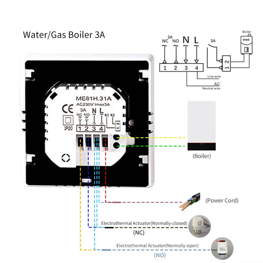 Tuya Smart Thermostat for Underfloor Heating Wifi Thermostat Floor Heating Controller Warm Floor Temperature Controller Alexa