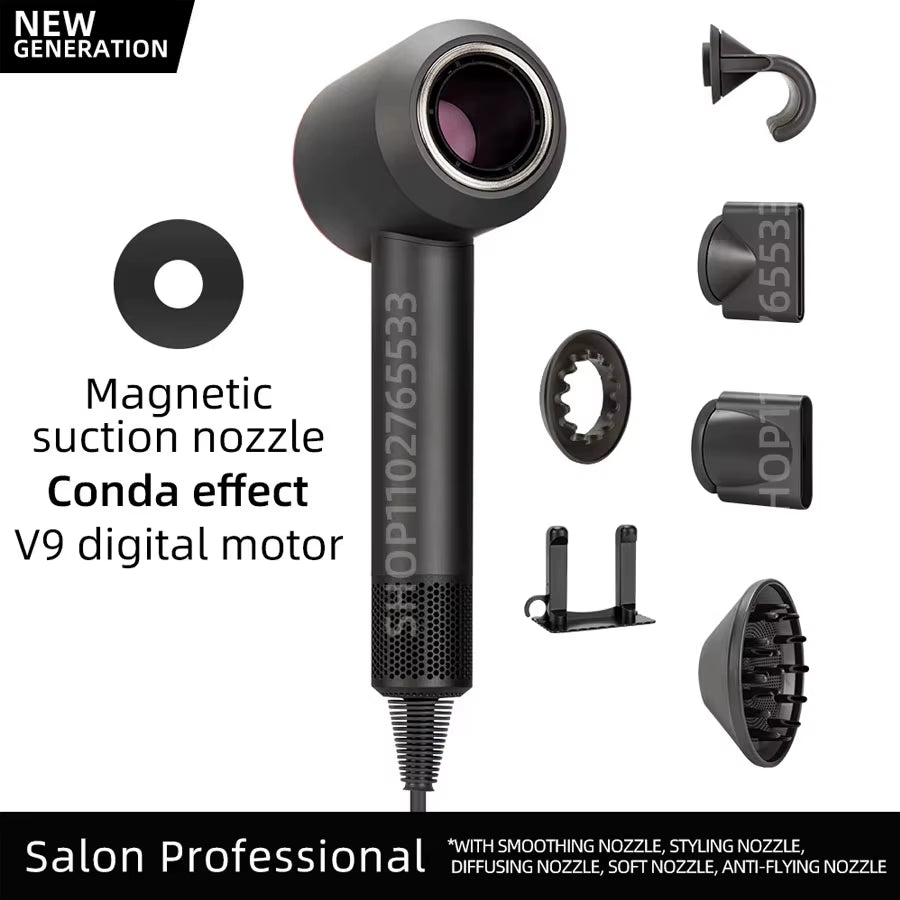 5 in 1 Electric Ionic Hair Dryer High Speed Bladeless Hairdryer 