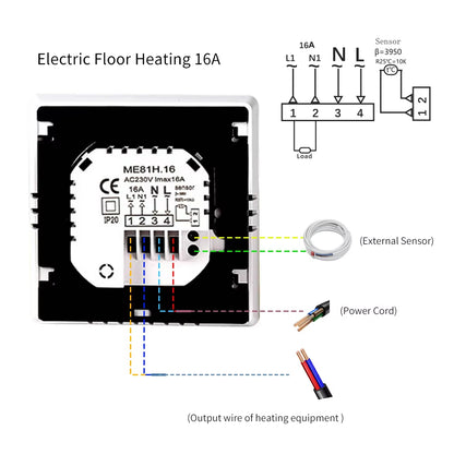 Tuya Smart Thermostat for Underfloor Heating Wifi Thermostat Floor Heating Controller Warm Floor Temperature Controller Alexa