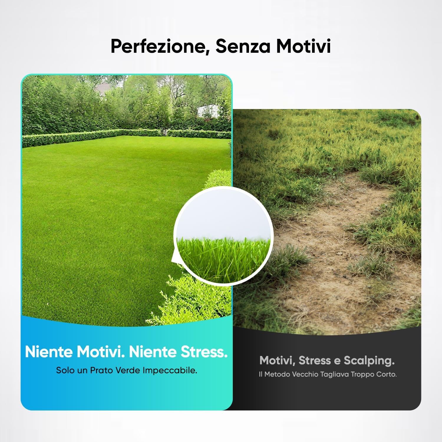 V3 Robot Tagliaerba Senza Filo Perimetrale 600 M², Vision AI, Doppio Occhio, Pendenza 42%, Controllo Tramite APP, Tagliaerba Con Un Solo Clic