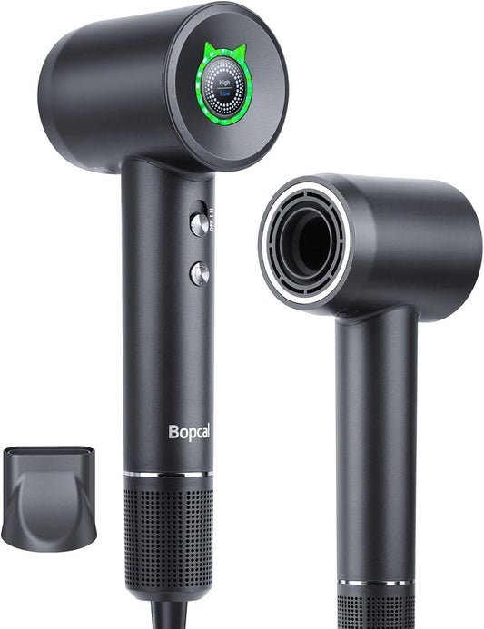 Asciugacapelli Ad Alta Velocità Con 110000RPM- Touch Screen 500 Milioni Di Negativi Ionico Asciugacapelli Ad Asciugatura Rapida, Phon Capelli Professionale Silenzioso per Viaggi, Regalo