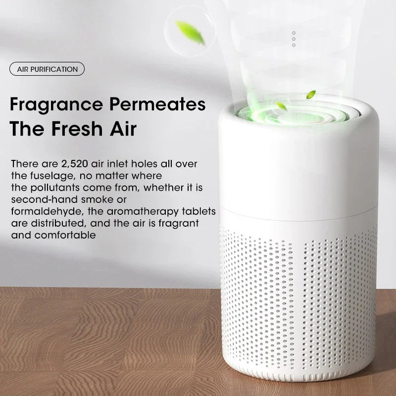 Air Purifier Smoke Odor Negative Ion Generator Household HEPA Air Purifier Efficient