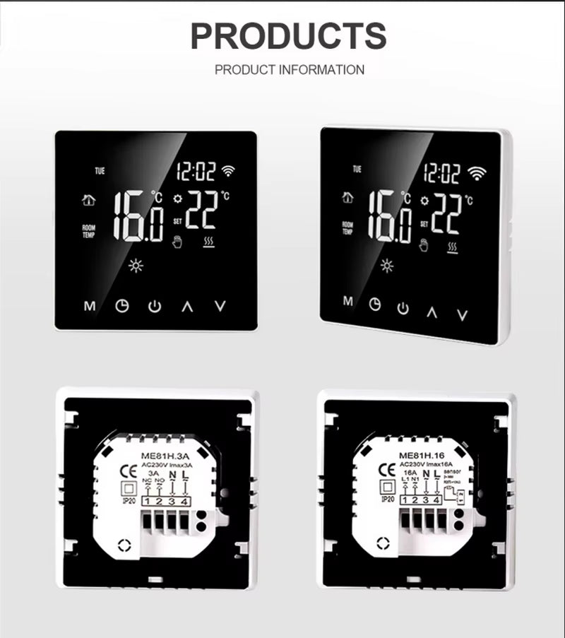 Tuya Smart Thermostat for Underfloor Heating Wifi Thermostat Floor Heating Controller Warm Floor Temperature Controller Alexa