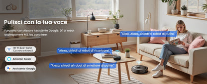 LEFANT M2Pro Robot Aspirapolvere Lavapavimenti Svuotamento Automatico Mappatura