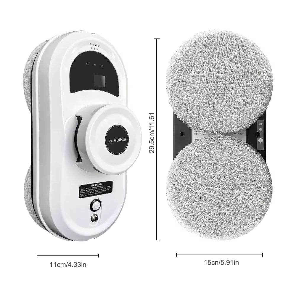 Window Cleaner Robot Smart Glass Cleaning Robotic with Strong Suction,Remote Control Window Cleaning Robot for Windows/Tiles