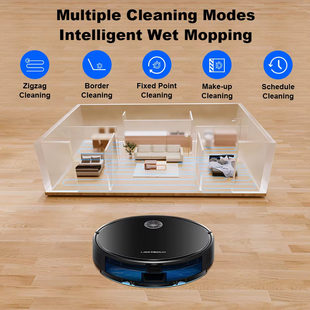 C7 Robot Vacuum Cleaner,Smart Mapping,Wifi App