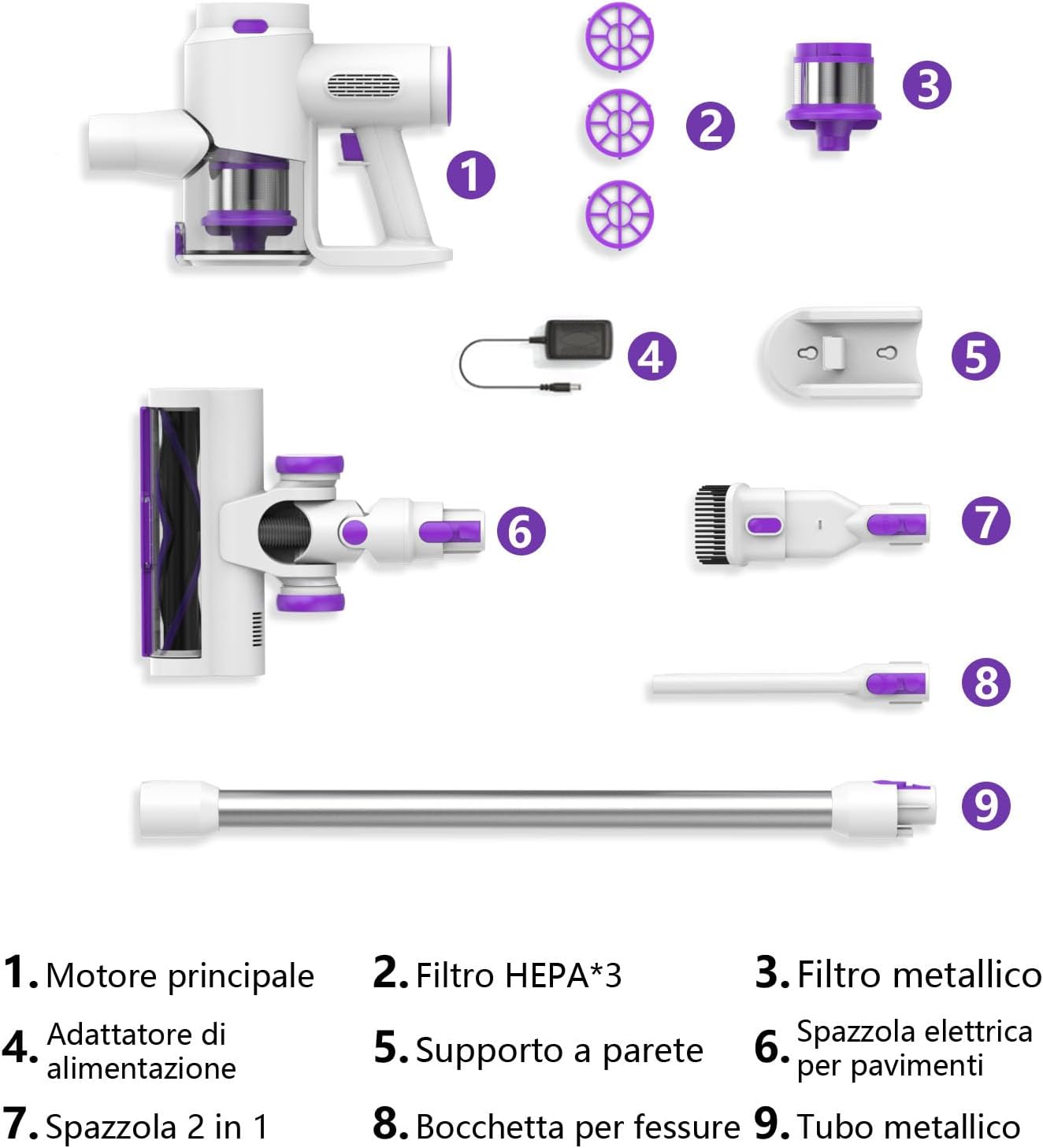 550W/45KPA Aspirapolvere Senza Fili Scopa Elettrica Senza Fili Con Display Intelligente E Anti-Avvolgimento Scope Elettriche per Pavimenti Tappeti Peli Animali Domestici