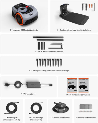 Segway  I105E Robot Tagliaerba Senza Filo Perimetrale