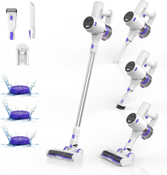 550W/45KPA Aspirapolvere Senza Fili Scopa Elettrica Senza Fili Con Display Intelligente E Anti-Avvolgimento Scope Elettriche per Pavimenti Tappeti Peli Animali Domestici