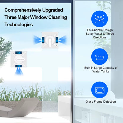 Robot Window Cleaner  Y-Way Water Spray,Home Wall Glass Window 