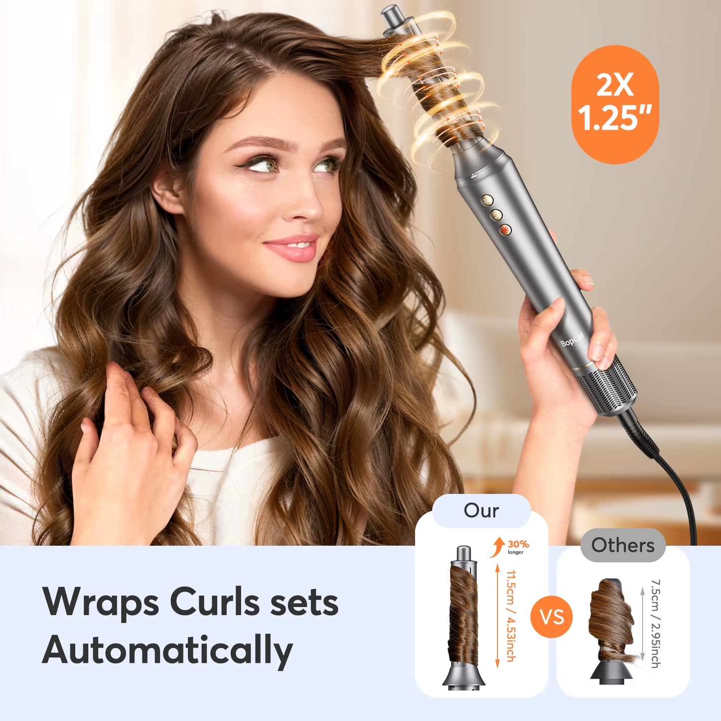 5 in 1 Hair Dryer Hot Air Comb Electric Hair Curling Iron 1200W High Speed Blower Multifunctional Styling Tools Hairdryer
