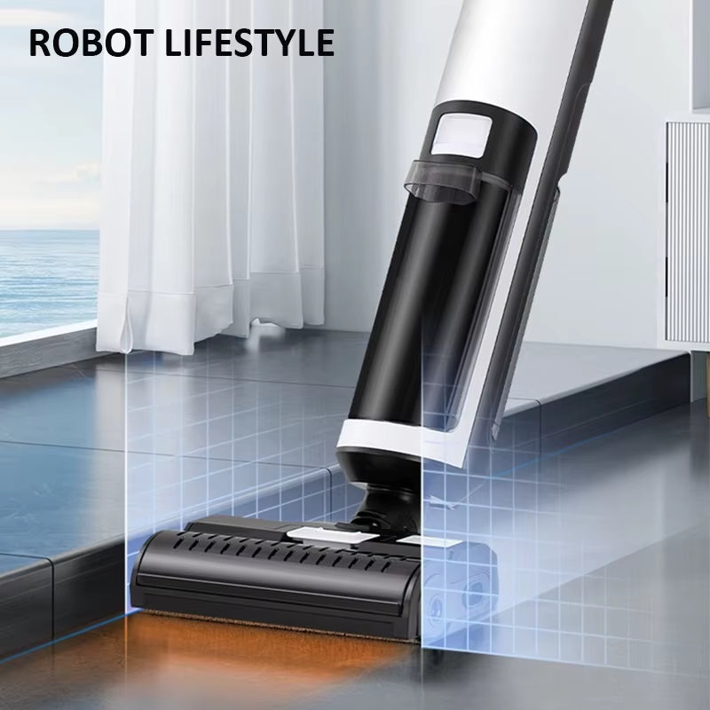 Cordless Handheld Vacuum Cleaner Wet Dry Cleaning Robot Rl9Max 14000Pa Super Strong Suction Self Heating Brush 4000Mah Battery