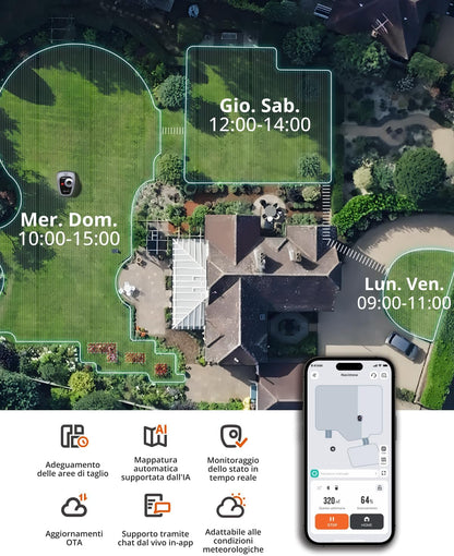 Segway  I105E Robot Tagliaerba Senza Filo Perimetrale