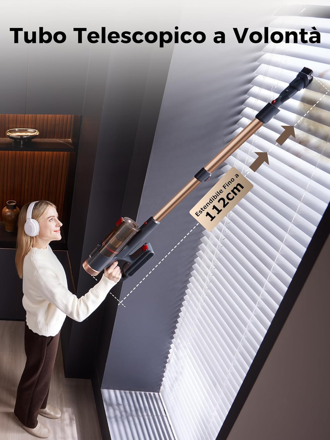 P11 Ultra+ Aspirapolvere Senza Fili Potente 500W/50Min/50Kpa, Scopa Elettrica Senza Fili Con Spazzola Anti-Groviglio, Display LED, Batteria Rimovibile, per Pavimenti/Tappeti/Peli