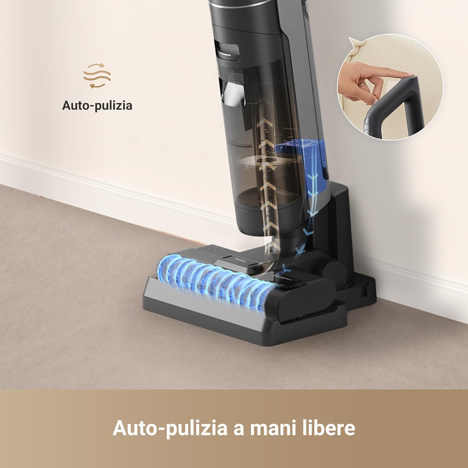 H12S Aspirapolvere per Solidi E Liquidi, Aspirapolvere Senza Fili Da 16.000 Pa