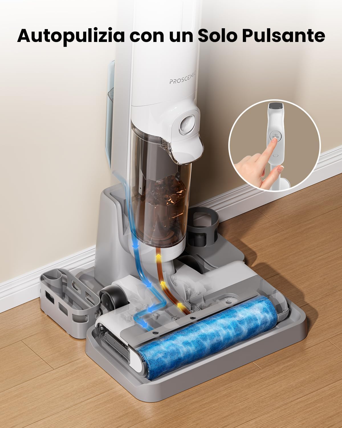 F10 Ultra Aspirapolvere Senza Fili Lavapavimenti 3-In-1,