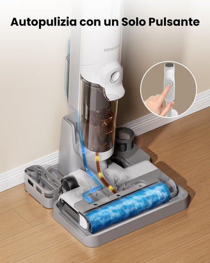 F10 Ultra Aspirapolvere Senza Fili Lavapavimenti 3-In-1,