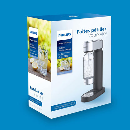 Water Add4902Wh/10 Gozero, Produttore Di Acqua Frizzante, Plastica, Nero, 1 L