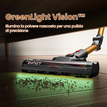 S9 Aspirapolvere Senza Fili, 45000Pa/500W/45Min Scopa Elettrica Senza Fili Con Tubo Pieghevole E Supporto a Parete, Motore Brushless, per Peli Di Animali Domestici, Tappeti E Pavimenti Duri