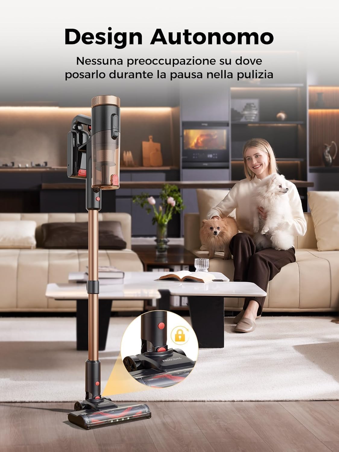 P11 Ultra+ Aspirapolvere Senza Fili Potente 500W/50Min/50Kpa, Scopa Elettrica Senza Fili Con Spazzola Anti-Groviglio, Display LED, Batteria Rimovibile, per Pavimenti/Tappeti/Peli
