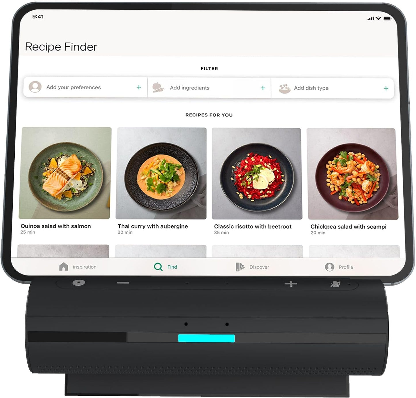 XSDB10 Smart Kitchen Dock, Al Centro Della Tua Cucina Intelligente Con Controllo Vocale E Gesti E Alexa, Controlla I Tuoi Elettrodomestici E Utilizza Servizi Digitali Come App per Ricette E