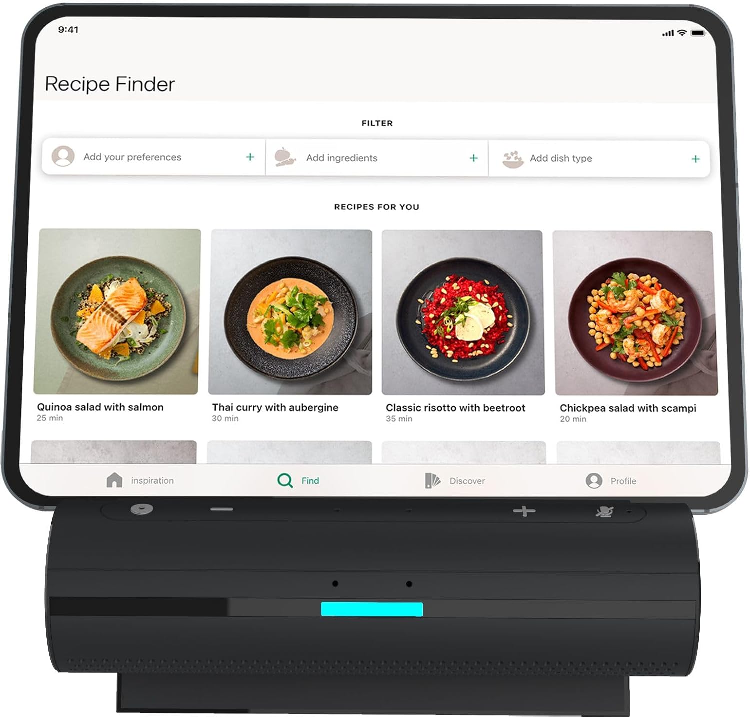 XSDB10 Smart Kitchen Dock, Al Centro Della Tua Cucina Intelligente Con Controllo Vocale E Gesti E Alexa, Controlla I Tuoi Elettrodomestici E Utilizza Servizi Digitali Come App per Ricette E