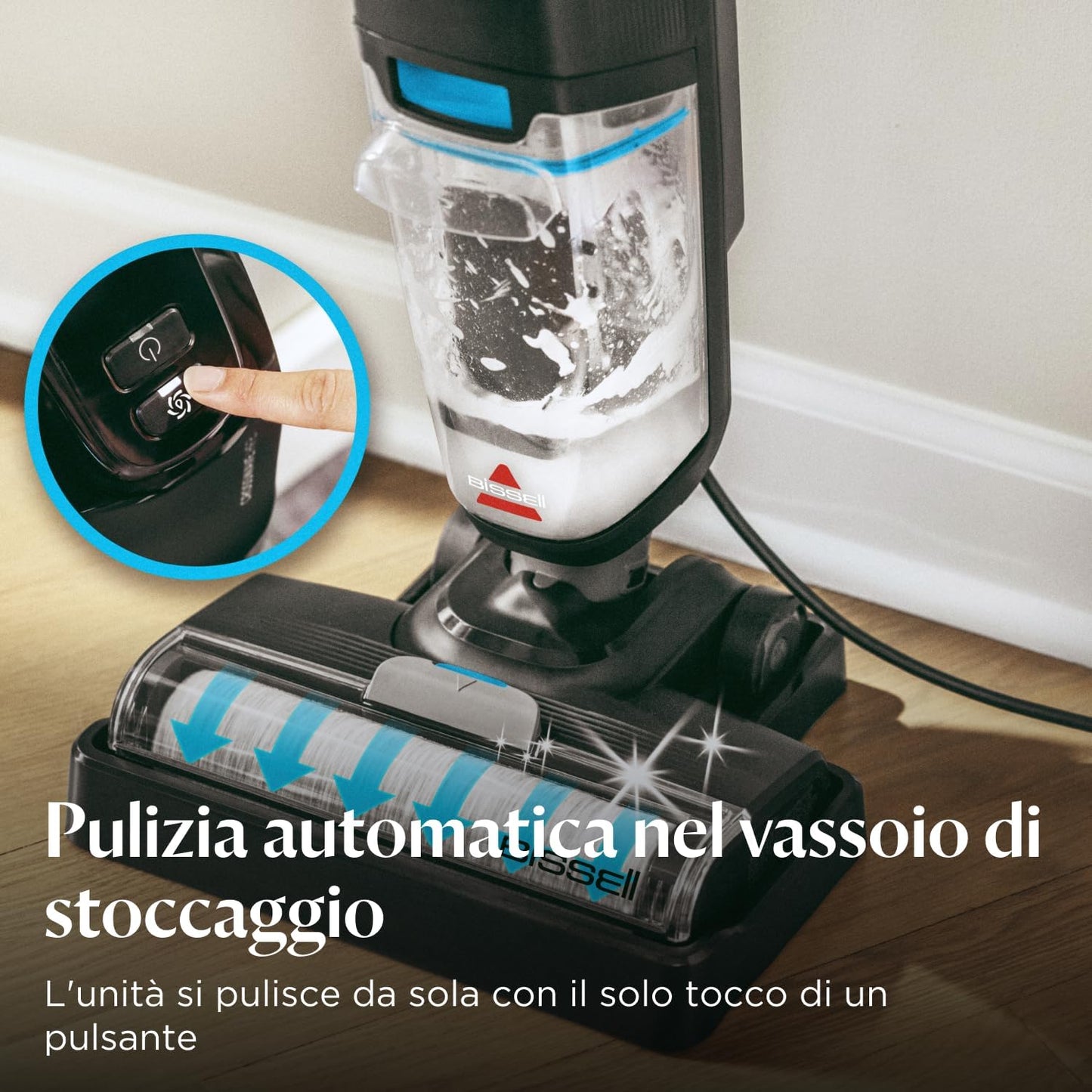 Crosswave HF2, Aspirapolvere Con Filo, Aspira E Lava Insieme, Scopa Elettrica Leggero, Lavasciuga Pavimenti, Lavapavimenti Potente, Vacuum Cleaner, Solo per Pavimenti Duri, 3845N