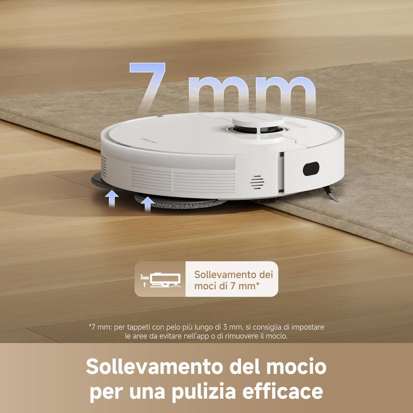 L10S Pro Gen 3 Robot Aspirapolvere E Lavapavimenti Intelligente, Aspirazione Vormax Da 13.000 Pa, Sistema Di Lavaggio Duoscrub, Sollevamento Automatico Del Mocio Di 7 Mm, Batteria Da 5.200 Mah