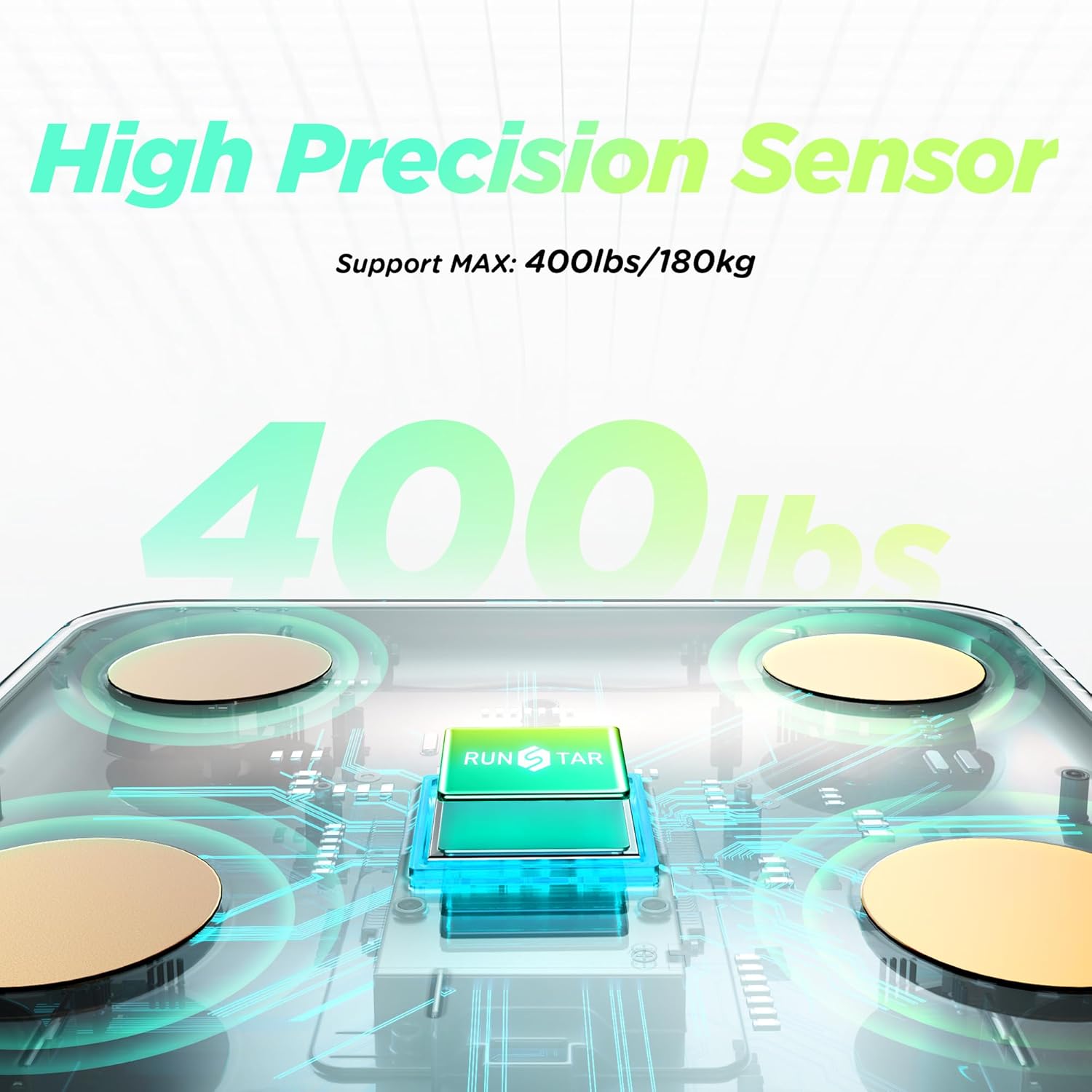 Bilancia  Pesapesone, Bilancia Smart Con Display VA 8In1, Bilancia Pesapersone Digitale Alta Precisione Peso Corporeo, FC, BMI, Grasso Corporeo, 22 Dati Composizione Corporea, Sync App