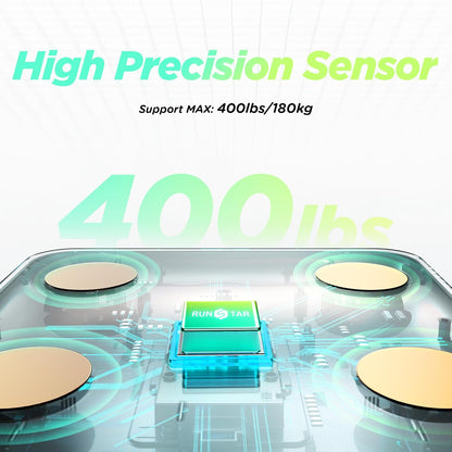 Bilancia  Pesapesone, Bilancia Smart Con Display VA 8In1, Bilancia Pesapersone Digitale Alta Precisione Peso Corporeo, FC, BMI, Grasso Corporeo, 22 Dati Composizione Corporea, Sync App