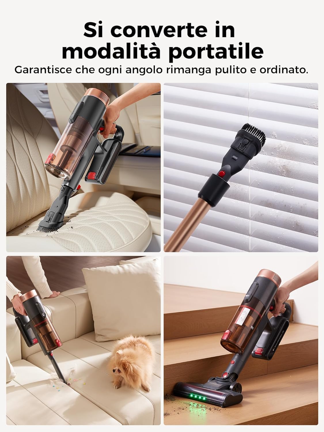 P11 Ultra+ Aspirapolvere Senza Fili Potente 500W/50Min/50Kpa, Scopa Elettrica Senza Fili Con Spazzola Anti-Groviglio, Display LED, Batteria Rimovibile, per Pavimenti/Tappeti/Peli