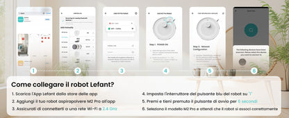 LEFANT M2Pro Robot Aspirapolvere Lavapavimenti Svuotamento Automatico Mappatura