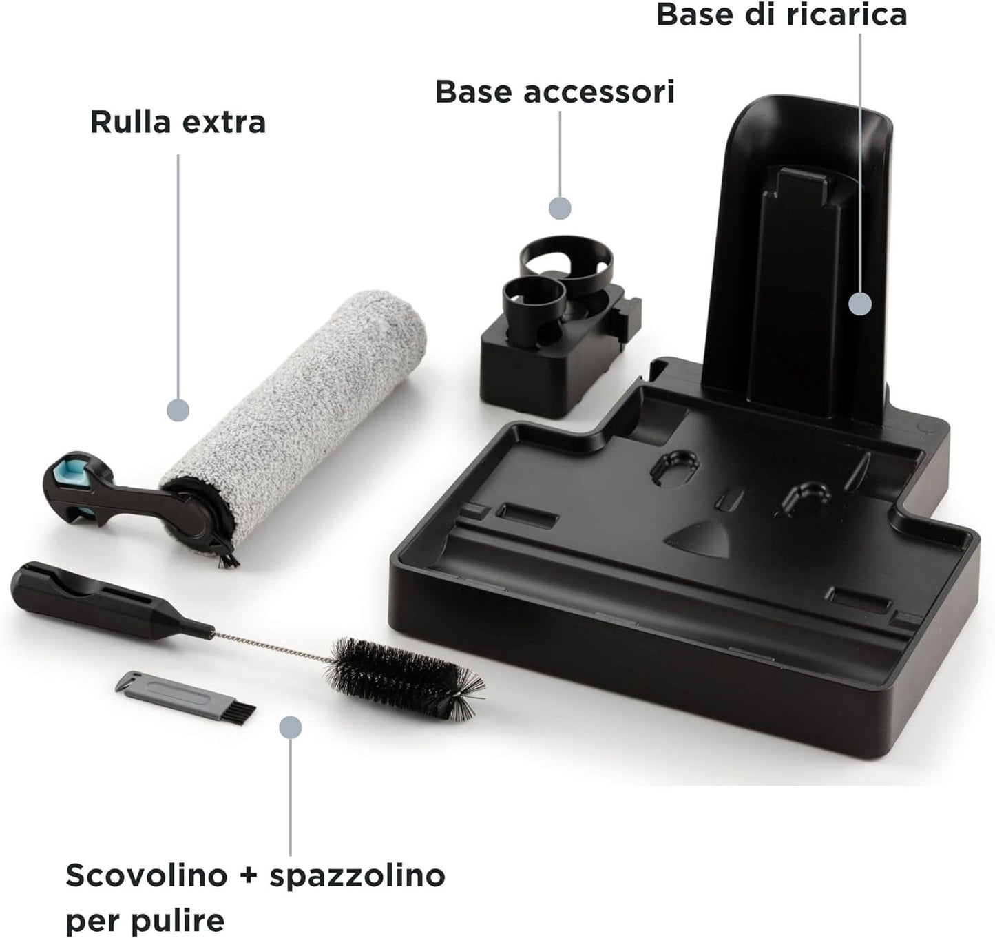 2483 Aqua Force Wash & Vacuum, Aspirapolvere Intelligente, Lavapavimenti Cordless, Senza Fili, Aspira E Lava, Peli Animali, Sporco Liquido E Secco, Capacità 700Ml, Accessori Inclusi