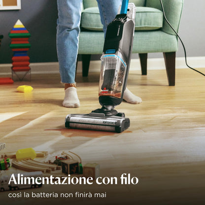 Crosswave HF2, Aspirapolvere Con Filo, Aspira E Lava Insieme, Scopa Elettrica Leggero, Lavasciuga Pavimenti, Lavapavimenti Potente, Vacuum Cleaner, Solo per Pavimenti Duri, 3845N