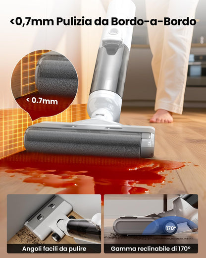 F10 Ultra Aspirapolvere Senza Fili Lavapavimenti 3-In-1,
