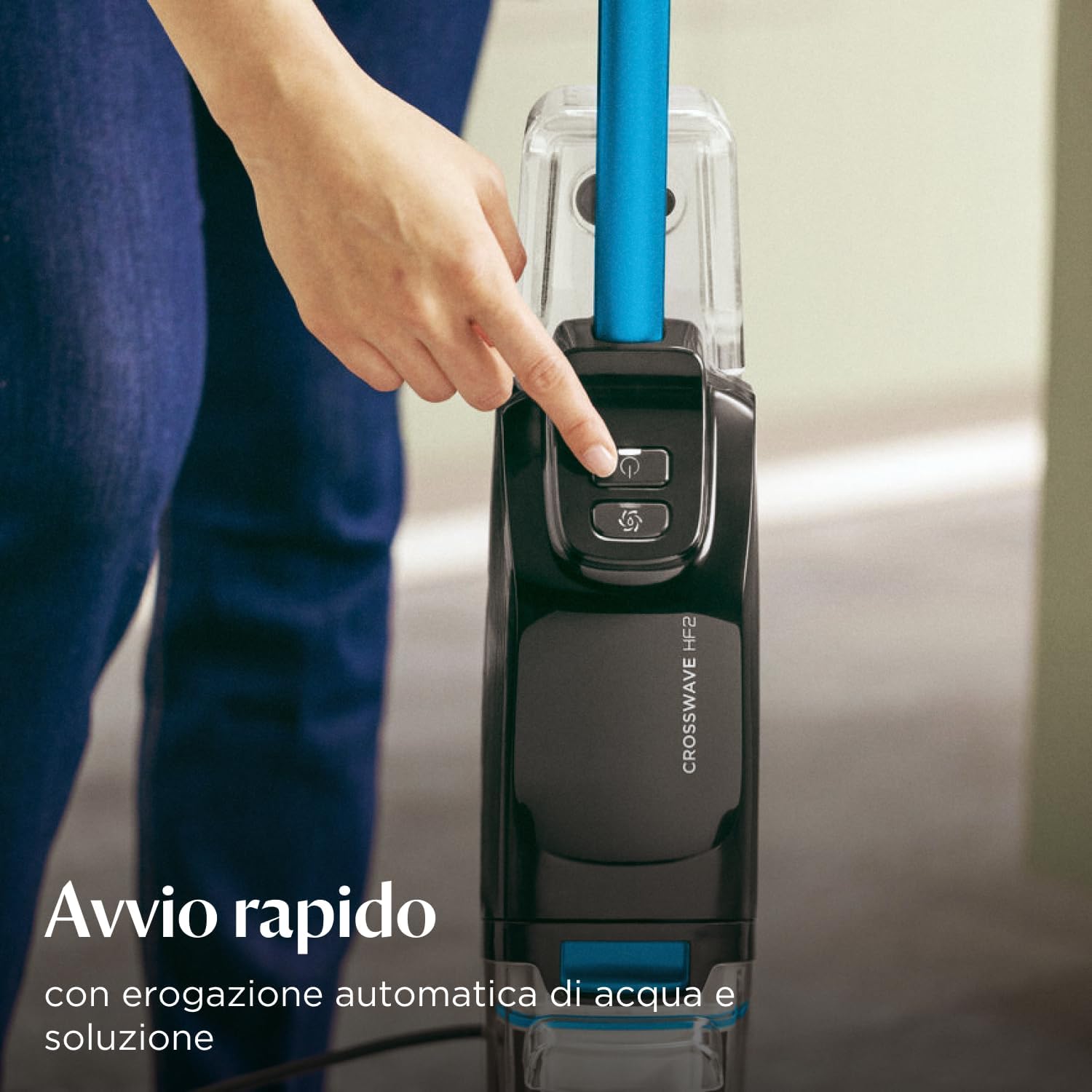 Crosswave HF2, Aspirapolvere Con Filo, Aspira E Lava Insieme, Scopa Elettrica Leggero, Lavasciuga Pavimenti, Lavapavimenti Potente, Vacuum Cleaner, Solo per Pavimenti Duri, 3845N