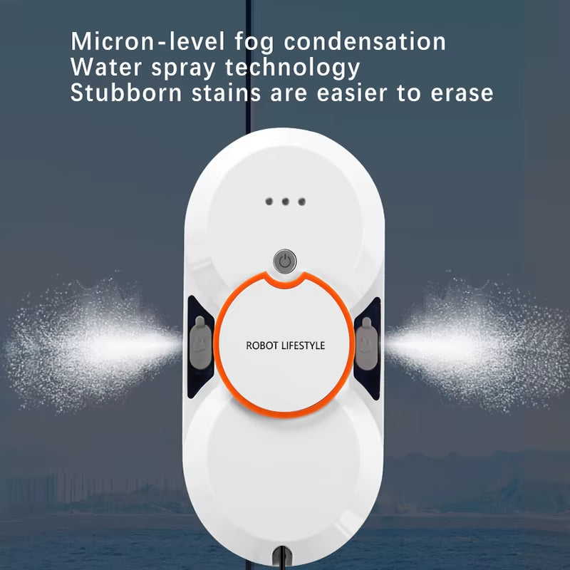Automatic Window Cleaner Robot with Two Sprayer Cleaning Glasses Smart Home Appliance